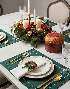 Jogo Americano Verde Retangular