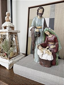 Escultura Decorativa Natalina Sagrada Família