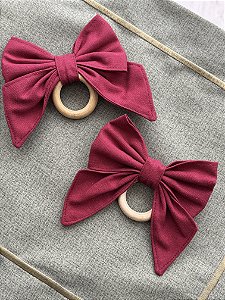 Porta Guardanapo Laço em Linho Marsala