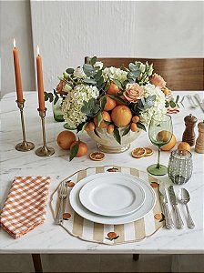 Guardanapo Xadrez Laranja