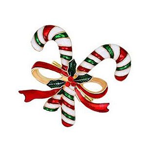 Porta Guardanapo Metálico Candy Cane