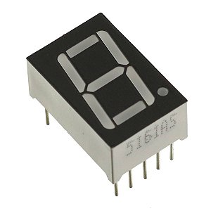 Display 7 Segmentos 0,56" 1 Dígito Ânodo Comum Vermelho