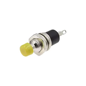 Chave Push Button PBS-110 2T Sem Trava - Amarelo