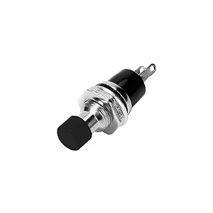 Chave Push Button PBS-110 2T Sem Trava - Preto