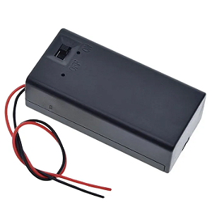 Suporte para 1 Bateria 9V com Botao On/Off