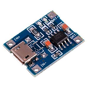 Módulo Carregador de Bateria de Lítio TP4056 Micro USB