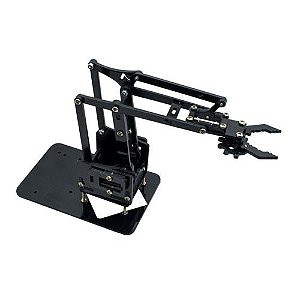 Kit Braço Robótico em Acrílico Preto
