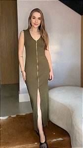 Vestido Justo MC Midi Flor de Lis