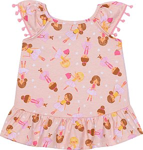 Vestido Infantil Estrelas bailarina Jaca Lele