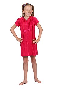 Roupao Infantil Rosa Choque Siri
