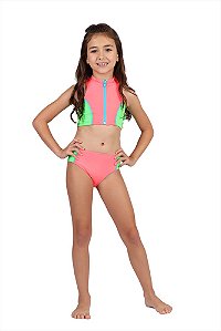 Biquini Infantil Top Ziper Siri