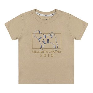 Camiseta Infantil Bege Charpey