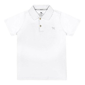 Polo Infantil Piquet Branca Charpey