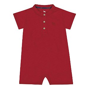 Macacao Bebe Vermelho Charpey