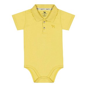 Body Bebe Polo Amarelo Charpey