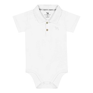 Body Bebe Polo Branco Charpey