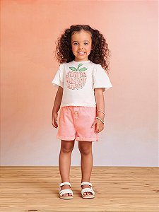 Blusa Infantil Letter Fruta Momi