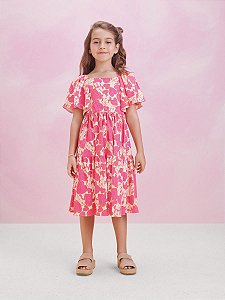 Vestido Infantil Xadrez Vermelho da Minnie - Animê - Alecrim Kids