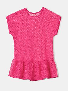 Vestido Praia Infantil  Rosa Pink Anime