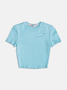 Blusa Canelada Verde Piscina I Am