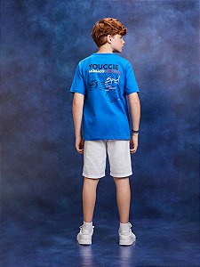 Bermuda Infantil Sarja Branco Youcci