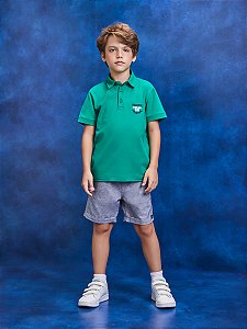 Camiseta Polo Infantil Verde Youcci