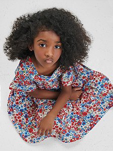 Vestido Infantil Pequenas Flores Anime