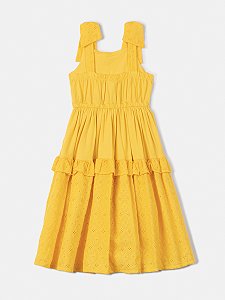 Vestido Infantil Laise Amarelo  Anime