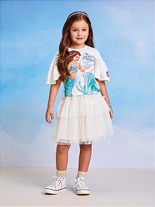 Saia De Tule Infantil Babado Momi