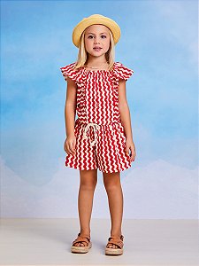 Conjunto Infantil Sianinhas Vermelho Momi
