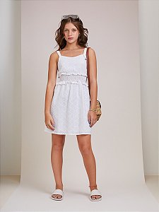 Vestido Teen Em Laise Branco I Am