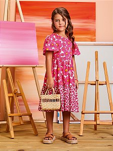 Vestido Infantil Max Flores Momi