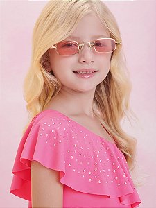 Maio Infantil Rosa Strass Anime