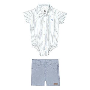 Conjunto Bebe Body Camisa Listra Charpey