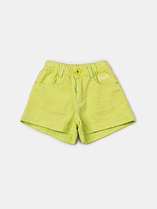 Shorts Infantil Verde Limao Anime