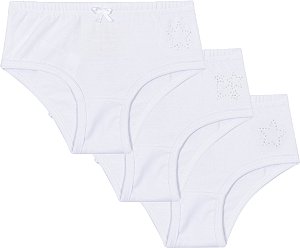 Kit Calcinha Infantil Branca Nini Bambin