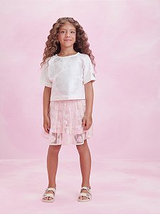 Saia infantil Paetês Anime