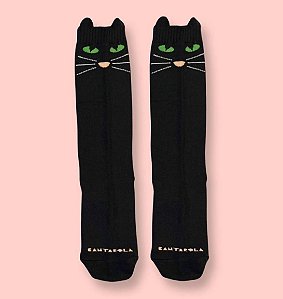 Meia Miau Preta Cantarola