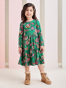 Vestido Infantil Icones Tigres Momi