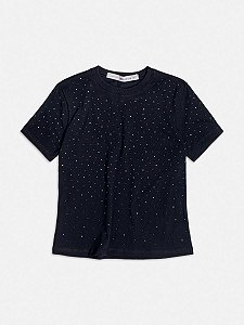 T Shirt Teen Strass Preto I Am