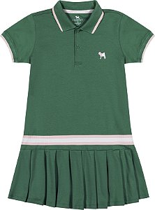 Vestido Infantil Suedine Verde Charpey