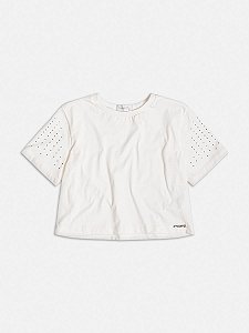 Blusa Infantil  M/c Perola Strass  Momi