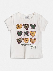 Blusa Infantil Cabecinhas Ursos Momi