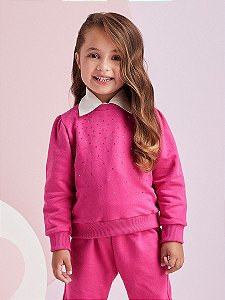 Conjunto Infantil Moletom Fuccia Momi