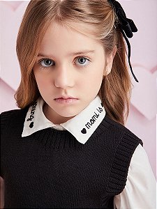 Colete Infantil Tricot Preto Momi
