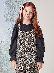 Blusa Infantil Bufante Preto Anime
