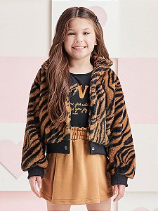Jaqueta Infantil Bomber Pelo Tigre Momi