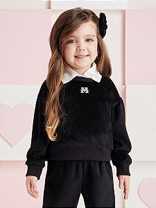 Conjunto Infantil Plush Preto Momi