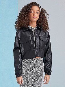 Jaqueta De Couro Preto I Am