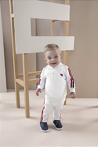 Conjunto Bebe Moletom Branco Charpey